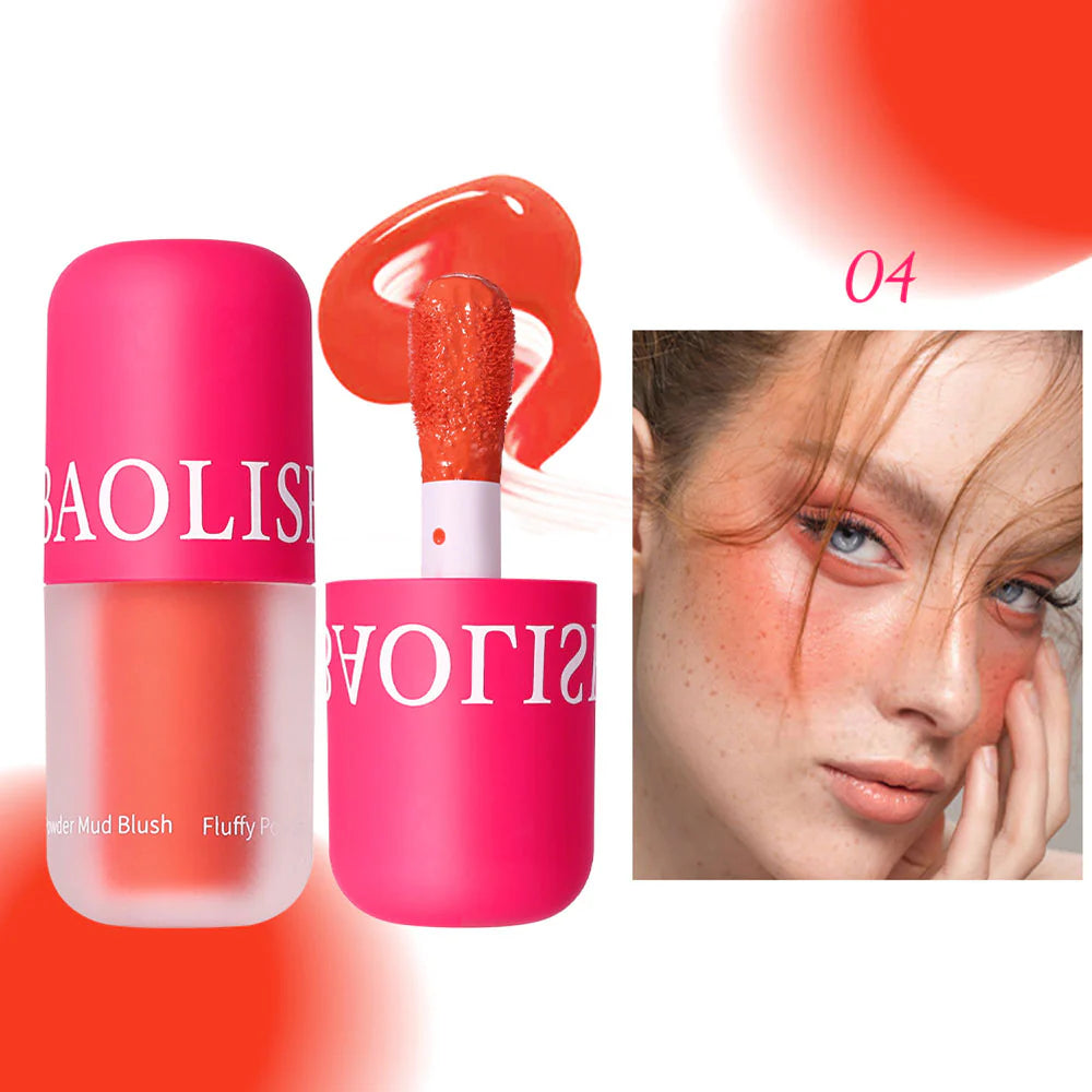 Baolishi - Pink Fluffy Powder Mud Blush Shade 4