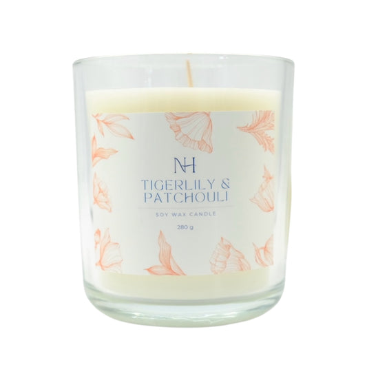 Nomi Haus - Tigerlily & Patchouli Soy Wax Candle - 280g 